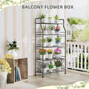 GIOTORENT Plant Stand Outdoor Indoor 5 Tier Metal Waterproof - 53.2" Plant Shelf for Patio, Balcony, Living Room, Large Capacity Tiered Plant Rack, Black by GreenHaven Gardens