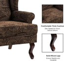 Accent Chair, High Back Upholstered Armchair with High Resilience Sponge & Wood Legs, Mid-Century Modern Comfy Single Sofa Reading Chairs for Living Room, Bedroom (Cranberry, Set of 1) by CozyNest Decor