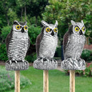 3-Pack Owl Decoys for Bird Deterrent - Weatherproof Bird Repellent Devices for Outdoor Use - Plastic Owls to Scare Birds Away and Control Garden Pests by GreenHaven Gardens