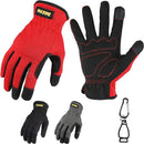 DULFINE High Performance Work Gloves For Men(3 Pairs Pack), High Dexterity Touch Screen For Multipurpose,Excellent Grip (Small)