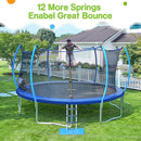 Zupapa 1500LBS Weight Capacity No-Gap Design 16 15 14 12 10FT Trampoline for Kids with Safety Enclosure Net Outdoor Backyards Trampolines with Non-Slip Ladder for Children Adults Family by TinyTreasures Baby Boutique