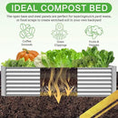 3 Pack Galvanized Raised Garden Bed Outdoor,Metal Garden Bed for Vegetables,Above Ground Garden Box for Flower,Steel Raised Beds for Gardening-36x18 inch by GreenHaven Gardens