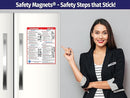 Safety Magnets by ZOCO – 100-Pack Custom CPR & Choking First Aid Magnet – 8.5"x11" Laminated Cards – Personalized with Logo – Branded Safety Handout for Offices, Caregivers & Healthcare by TinyTreasures Baby Boutique