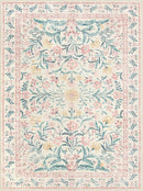 Wonnitar Floral Large Rugs for Living Room, Soft Light Pink Rug Washable 9x12 Carpet Non Slip, Boho Foldable Non-Shedding Kids Carpet for Bedroom Girls Nursery Dorm Playroom by TinyTreasures Baby Boutique