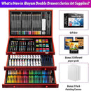 Art Supplies, iBayam 195 Pack Art Set Drawing Kit for Kids Teens Girls Boys Adult, Arts and Crafts Painting Kit, Art Kits Paint Set with Acrylic Pad, Sketchbooks, Watercolor Pad, Canvases, Gift Box by TinyTreasures Baby Boutique