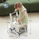 Wooden Baby Push Walker for Toddlers - Multifunctional Montessori Tool Bench Baby Walking Toy with Educational Activities, Ideal for Boys and Girls Aged 3 Years by TinyTreasures Baby Boutique