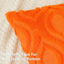 decorUhome Fall Throw Pillow Covers 26x26 Inch Set of 2, Soft Plush Decorative Faux Fur Orange Solid Couch Pillow Covers, Accent Farmhouse Neutral Square Euro Pillow Cases for Sofa Bed Living Room by CozyNest Decor