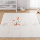 Baby Play Mat, 59x59 Inch Foldable Play Mats for Babies and Toddlers, Waterproof & Anti-Slip Reversible Portable Baby Floor Crawling Mat Foam Playmat for Tummy Time by TinyTreasures Baby Boutique