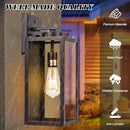 16-inch Oil-Rubbed Bronze Dusk to Dawn Outdoor Wall Light Fixtures, Exterior Waterproof Wall Lanterns, Brown Porch Sconces Lighting, Modern Outside Lights for House Patio Front Door Entryway, 2-Packs by GreenHaven Gardens