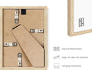 HAUS AND HUES Natural Oak Wood Gallery Wall Tabletop Frames Made with Real American Oak and Shatter-free Plexiglass - Set of 6 (Four 4x6, Two 5x7, Framed Beige) by CozyNest Decor