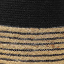 REDEARTH · Cylindrical Pouf Ottoman - Braided Pouffe Accent Sitting Round Footrest for Living Room, Bedroom, Nursery, kidsroom, Patio, Gym; 70% Cotton 30% Jute, (14.5x14.5x16; Black Natural) by CozyNest Decor