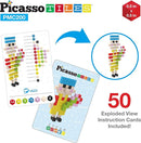 Picasso Cubes 0.5” Pixel Magnetic Puzzle Cube 200 Piece Mix & Match Sensory Toys STEAM Education Learning Building Block Magnets Children Construction Toy Set Stacking Magnet Creative Kit PMC200 by TinyTreasures Baby Boutique