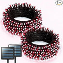 JMEXSUSS 2 Pack Red and White Solar Christmas Lights, Total 400 LED 151FT Solar String Lights Outdoor Waterproof, 8 Modes Solar Lights for Outside Tree Patio Christmas Decorations by GreenHaven Gardens