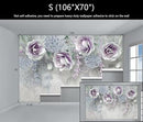 WFBHUA-Purple Rose Floral 3D Wallpaper Mural Modern Flower Leaf Wallpaper for Bedroom Wall Murals Decoration(Not Peel and Stick) by CozyNest Decor