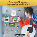 Skillmatics Foil Fun - Pretty Patterns, 18 DIY Magnets Mess-Free Art, Colorful Creative Party Activity, Craft Kits, 60+ Foam Stickers, Gifts for Kids, Teens, Adults, Families by TinyTreasures Baby Boutique