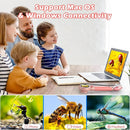 2 in 1 Kids Microscope with Bug Catcher,HD 500X Digital Microscope for Kids with 2" Screen,Photo and Video,STEM Educational Science Kit Learning Toys for Age 3-12 Girls & Boys Birthday Gifts (Pink) by TinyTreasures Baby Boutique