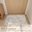 2x3 Entryway Area Rugs: Washable Neutral Abstract Small Rug Door Mat Non-Slip Soft Low Pile Indoor Carpe for Entrance Kitchen Front Door Bathroom Entry Kids Room - Brown by TinyTreasures Baby Boutique