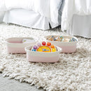 NaturalCozy 5-Piece Rectangle Storage Basket Set- Natural Cotton Rope Woven Baskets for Organizing! Small Basket for Montessori, Baby Nursery, Dog Toy Baskets, Cat Toy Box, Bathroom Organization Bin by TinyTreasures Baby Boutique