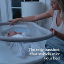 HALO BassiNest Soothing Swivel Sleeper 3.0S – Over-Bed Baby Bassinet with 360 Rotation, Adjustable Height, Breathable Mesh, Calm Sounds & Vibrations, Safe Close Sleeping, Lowering Wall for Easy Access by CozyNest Decor