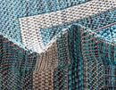 Unique Loom Outdoor Border Collection Area Rug - Soft Border (5' 1" x 8' Rectangle, Teal/ Ivory) by GreenHaven Gardens