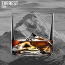 Mount Everest Heavy Crystal Whiskey Glasses Gift Set of 4, Thick Freezable Bourbon Glass 1lb Each, Premium Whiskey Gifts for Men, Frozen Crystal Chills Cocktails, 10 oz by CozyNest Decor