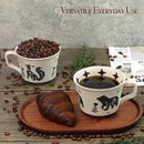 Ceramic Coffee Mug, 12 oz Novelty Unique Teacup with Large Handle, Stoneware Cup for Tea Mocha Latte Cappuccino Espresso (Fox) by CozyNest Decor