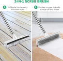 SetSail Floor Scrub Brush with 51-Inch Long Adjustable Handle 2 in 1 Scrape Brush Stiff Bristle Floor Scrubber for Cleaning Shower Bathroom Garage Kitchen Wall Deck Tub Tile, 2 Pack by GreenHaven Gardens