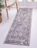 Unique Loom Rosso Collection Vintage, Traditional, Bohemian, Geometric, Distressed, Southwestern Area Rug (2' 7 x 10' 0 Runner, Gray/Ivory) by CozyNest Decor
