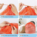 4Pcs Mesh Laundry Bags Washing Machine Mesh Wash Bags for Clothes,Underwear,Lingerie, Bed Linen with Drawstring Closure Sturdy(4 Size, Orange) by TinyTreasures Baby Boutique