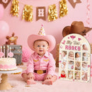 R HORSE My First Year Photo Frame Board, 3D Western Cowgirl Birthday Decorations Display Wood Board, Baby First Year Picture Frame 12 Months Milestone 1st Birthday Nursery Decor Gift for Girl by TinyTreasures Baby Boutique