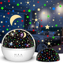 Star Projector Night Light for Kids, Baby Night Lights with Snowflake & Starry Theme, 360 Degree Rotation, 15 Mode Color Changing, Birthday Gift Toys by CozyNest Decor