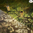 2 Pack Butterfly Solar Gardening Gifts Lanterns Decorative Outdoor, Flower Pattern Solar Hanging Lights Waterproof, Garden Decor Gifts for Women Mom Grandma, Yard Gifts for Patio, Pathway by GreenHaven Gardens
