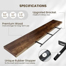 Fun Memories 55 Inch Fireplace Mentel Shelf, 10 Inch Deep Shelves for Display&Wall Storage, Rustic Wood Wall Shelf -Extra Long Floating Shelves for Living Room Laundry Room, Rustic Brown, Set of 1 by CozyNest Decor