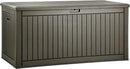 YITAHOME 260 Gallon Extra Large Deck Box, Double-Wall Resin Outdoor Storage Box with Flexible Divider for Patio Cushions Garden Tools, 1000lbs Load Capacity, Lockable & Waterproof (Light Brown) by CozyNest Decor