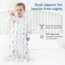 TotAha Toddler Quilted Sleep Sack 1.0 TOG for 2T-3T-4T, Soft Warm Wearable Blanket Baby Sleep Bag with 2-Way Safe Zippers,Premium Winter Extra Large Sleeping Sacks by TinyTreasures Baby Boutique