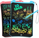 EooCoo Toddler Drawing Toys, 10 Inch LCD Writing Tablet for Kids 2 Pack, Toddler Boys Girls Gifts Drawing Pad, Mess Free Coloring Used for Travel Toys, Learning Activities for 3 4 5 6 Years Old by TinyTreasures Baby Boutique
