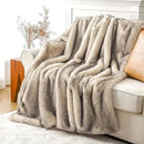 BATTILO HOME Luxury Fluffy Faux Fur Throw Blanket, Cozy Warm Fur Blanket for Couch Sofa, Plush Fuzzy Fur Throws with Long Pile & Brushed Tips, 60"x80" by CozyNest Decor