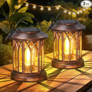 WdtPro Solar Lanterns Outdoor Hanging 2 Pack, Upgraded Bright Solar Lantern Lights Outdoor Waterproof, Solar Powered Lantern Over 12Hrs Hanging Lights for Outside Garden Yard Patio Decor (Copper) by CozyNest Decor