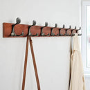 SKOLOO 43-Inch Cherry Wood Coat Rack Wall Mount with 8 Triple Hooks - Ideal for Family Entrances, Classrooms, and Pet Supplies Storage - Perfect Coat Hooks for Wall by CozyNest Decor
