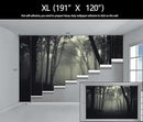 Foggy Black Forest Wallpaper Bedroom Dark Woodland Trees Wall Mural Living Room (Not Peel and Stick) by CozyNest Decor