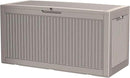 100 Gallon Storage Box, Waterproof Resin Deck Box with Hydraulic Piston Design, Lockable Storage Bench for Package Delivery, Storage Bin for Patio Cushions, Garden Tools, Grey by CozyNest Decor