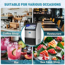 Commercial Ice Maker Machine 550LBS/24H with 185LBS Large Ice Storage Bin, 162Pcs Clear Ice Cubes in 11Mins, Stainless Steel Under Counter Industrial Ice Machine for Bar, Restaurant Business by CozyNest Decor