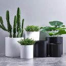 FaithLand Plant Pot 12 inch - Perfectly Fits Mid-Century Modern Plant Stand - Drainage Plug and Drainage Mesh Screen - Matte Black by GreenHaven Gardens