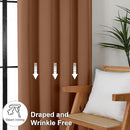 Simplebrand Ava Sun Baked Short Blackout Curtains for Bedroom 45 Inches Long 2 Panels Set, Solid Thermal Insulated, Energy Saving Window Treatment Curtains Blackout Drapes, W40 x L45 Inch, Sun Baked by TinyTreasures Baby Boutique