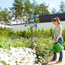 DREAMYSOUL 15.7" D*65”H Metal Peacock Wind Spinners Double Sided Kinetic Wind Sculptures Outdoor Metal Windmill for Garden Yard Decor by GreenHaven Gardens