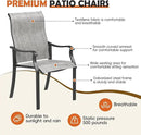 UDPATIO Outdoor Dining Chairs Set of 4, High Back Wide Seat Patio Furniture Chairs with All Weather Breathable Textilene, for Lawn Garden Backyard, Grey White by GreenHaven Gardens