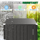 Patiowell 22 Cuft Outdoor Storage Cabinet, Metal Storage Shed with Lockable Door, Indoor Outdoor Vertical Waterproof Tool Shed Without Adjustable Shelves for Patio Garden Backyard, Black by GreenHaven Gardens