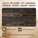 60x8x3 Fireplace Mantel - Solid Rustic Wood - Wall Mounted Floating Shelf with Invisible Heavy Duty Steel Bracket (Weathered Black) by CozyNest Decor