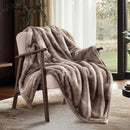 Ultra Soft Luxury Fluffy Mink Faux Fur Throw Blanket, Thick Warm Fall Winter Blankets for Bed, Couch, Cozy Plush Reversible Blanket for Chair, Sofa (Ombré Hazel Brown, 50"x60") by CozyNest Decor