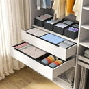 DIMJ Drawer Organizer 15 Pack - Foldable Baby Organizers and Storage & Dresser Organizer for Nursery, Bedroom, Closet - Nursery Organization Dresser Dividers for underwear, Sock,Bra, Belt, Tie，Black by CozyNest Decor
